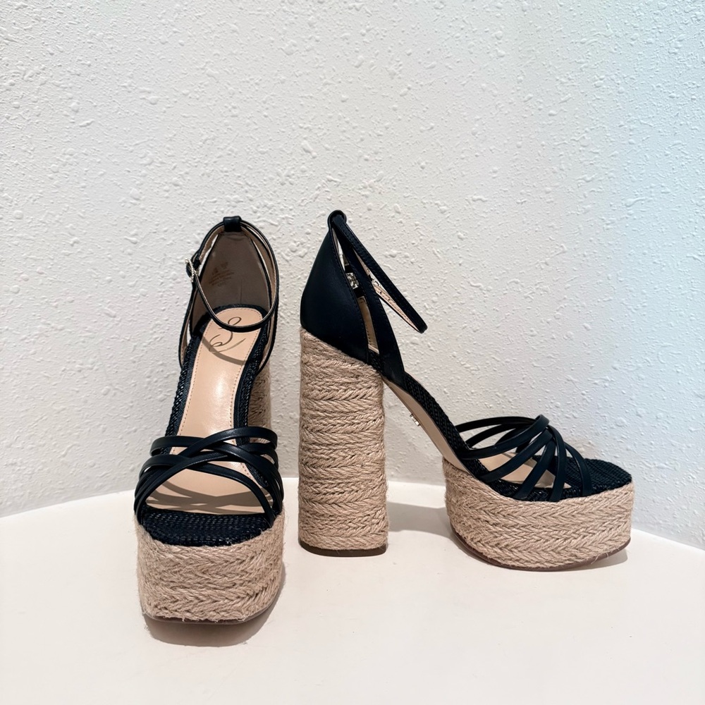 Sam Edelman Kade Ankle Strap Espadrille Heels Platform Sandals Size 8.5 NEW - Picture 11 of 16